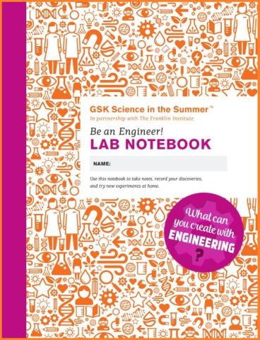 Be an Engineer Lab Notebook cover