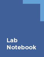 Lab notebook in blue