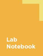 Lab notebook in yellow