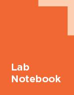 Lab notebook in orange