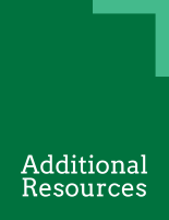Green rectangle with text that says Additional Resources
