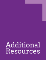 Purple rectangle with the words Additional Resources